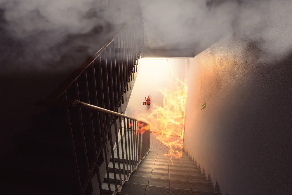 Burnt Stairs Smart Home Fire Protection